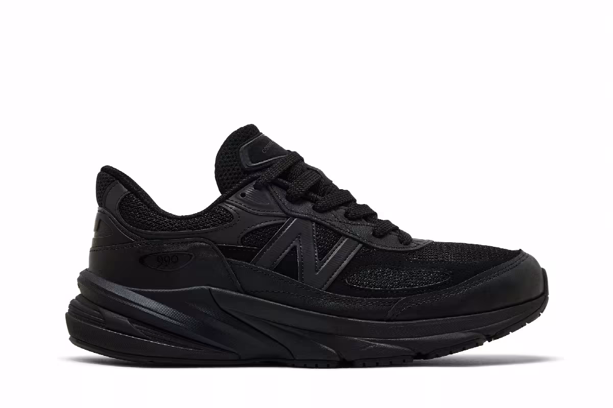 Comme des Garçons Homme x New Balance 990v6 Made in USA Black, view 2