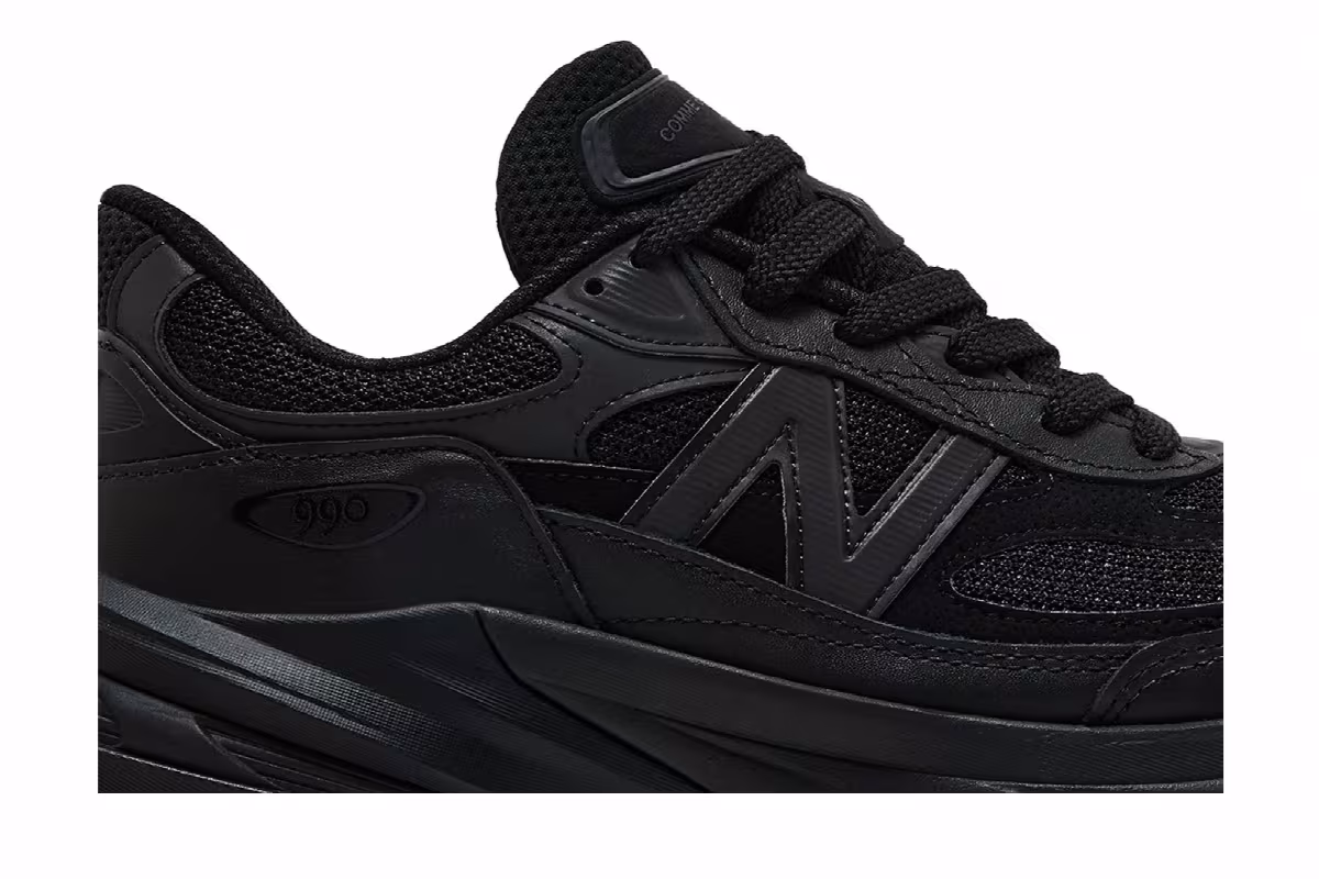 Comme des Garçons Homme x New Balance 990v6 Made in USA Black, view 3