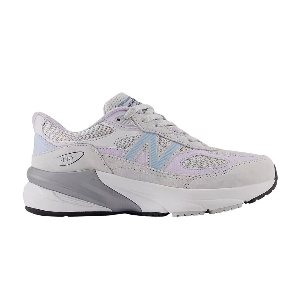 New Balance 990v6 Big Kid Grey Matter Bright Lavender