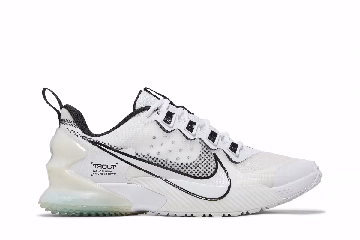 Nike Force Zoom Trout LTD TF White Black, view 2