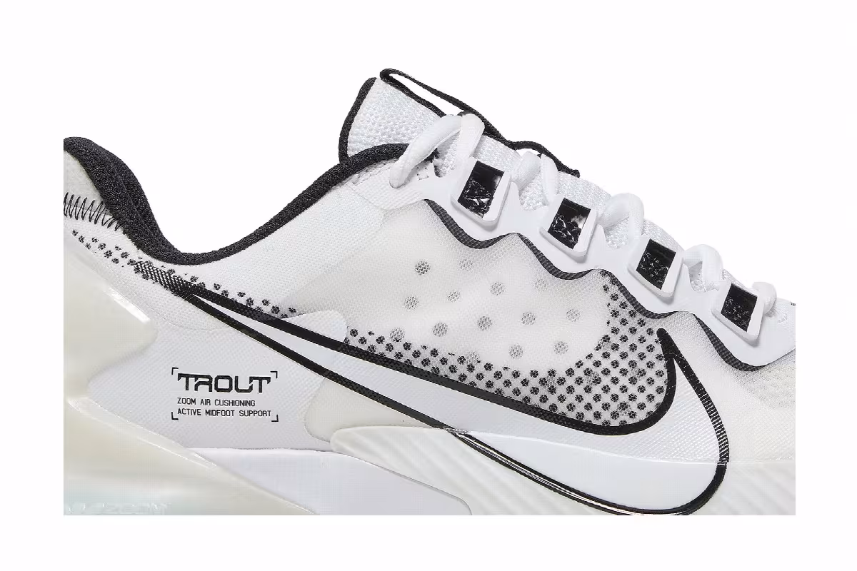 Nike Force Zoom Trout LTD TF White Black, view 3