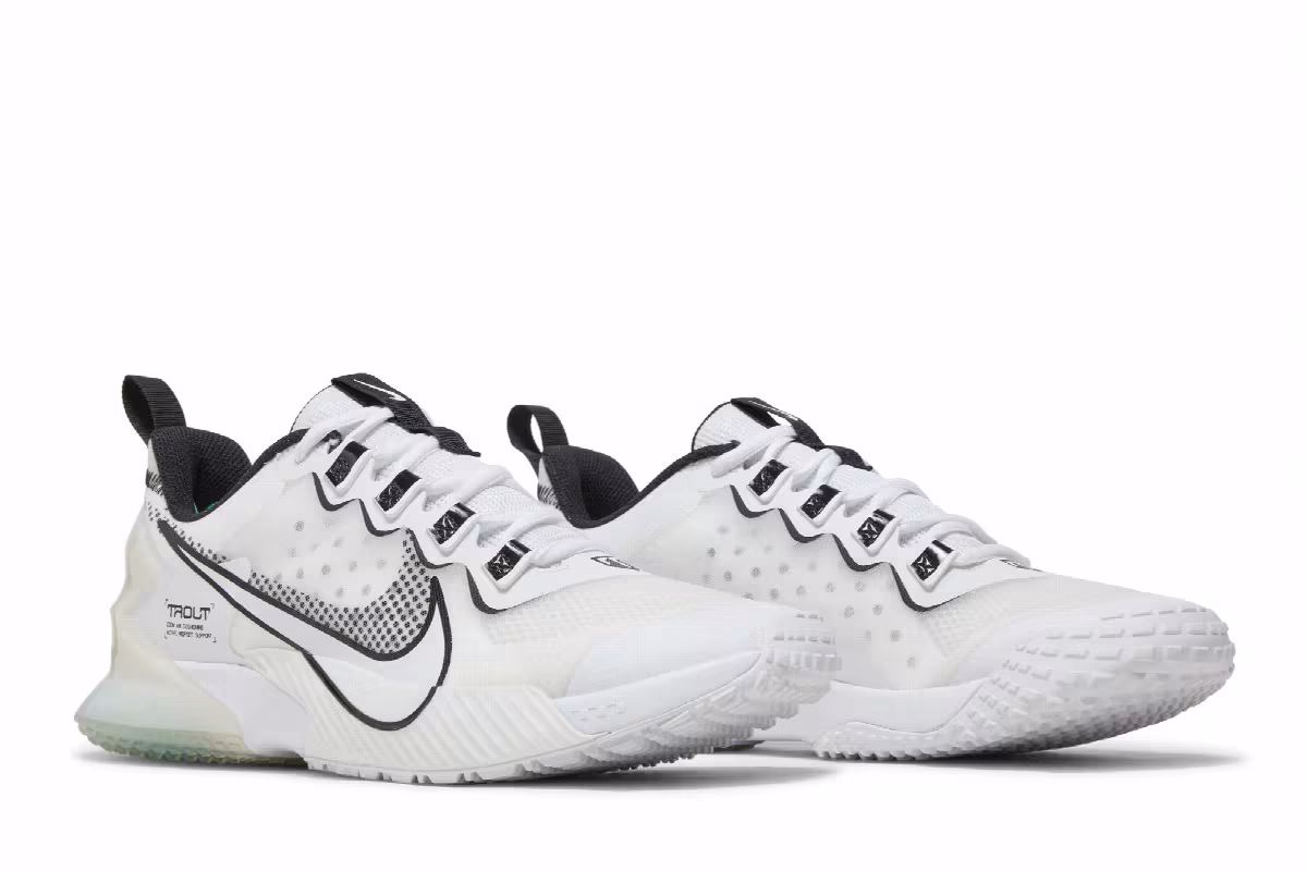 Nike Force Zoom Trout LTD TF White Black, view 9