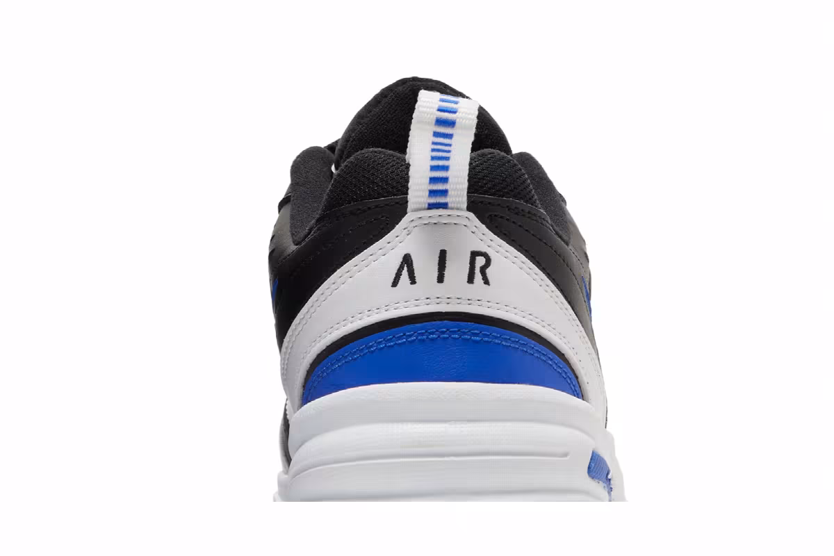 Nike Air Monarch IV 4E Wide White Black, view 8