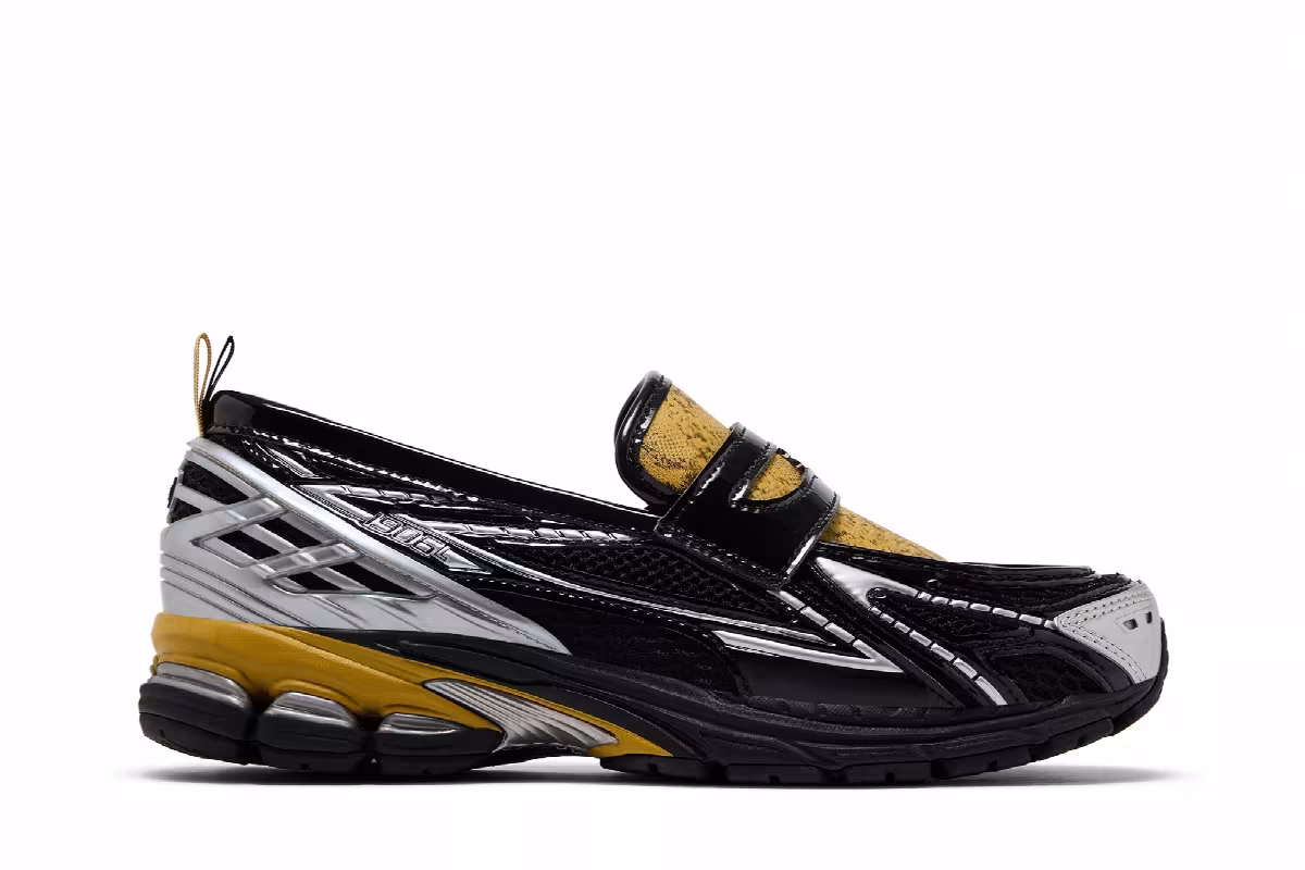 GANNI x New Balance 1906L Snakeskin Black Silver, view 2
