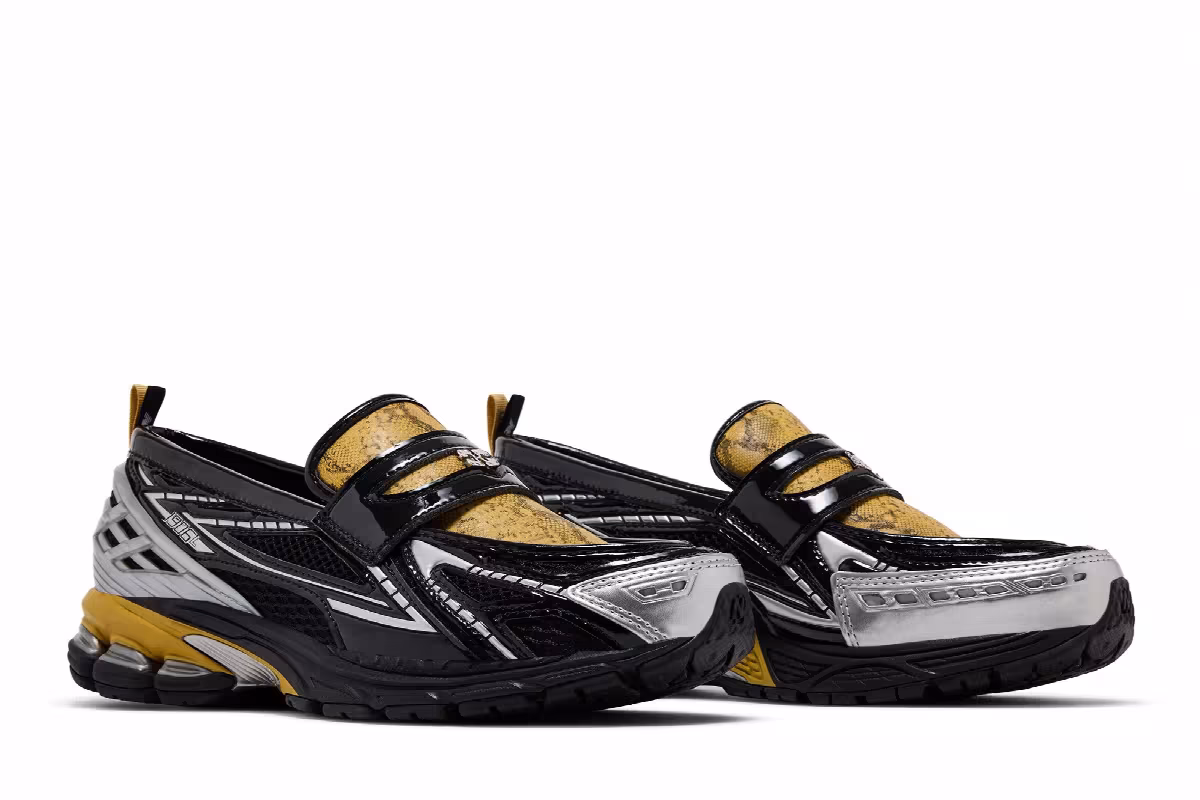 GANNI x New Balance 1906L Snakeskin Black Silver, view 9