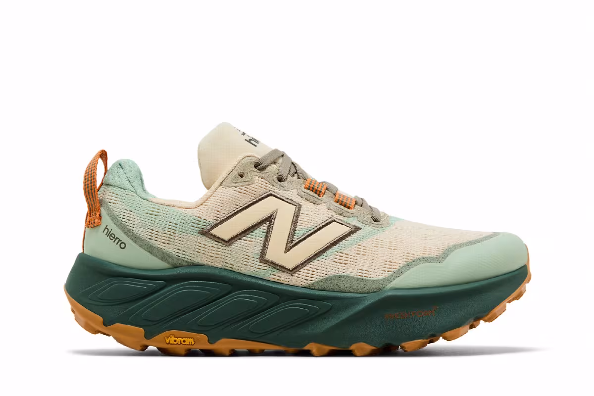 New Balance Women's Fresh Foam X Hierro v9 Calcium Dark Juniper, view 2