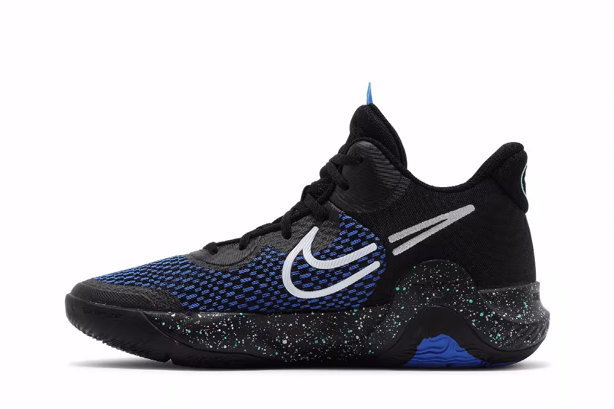Nike KD Trey 5 IX Black Racer Blue, view 4