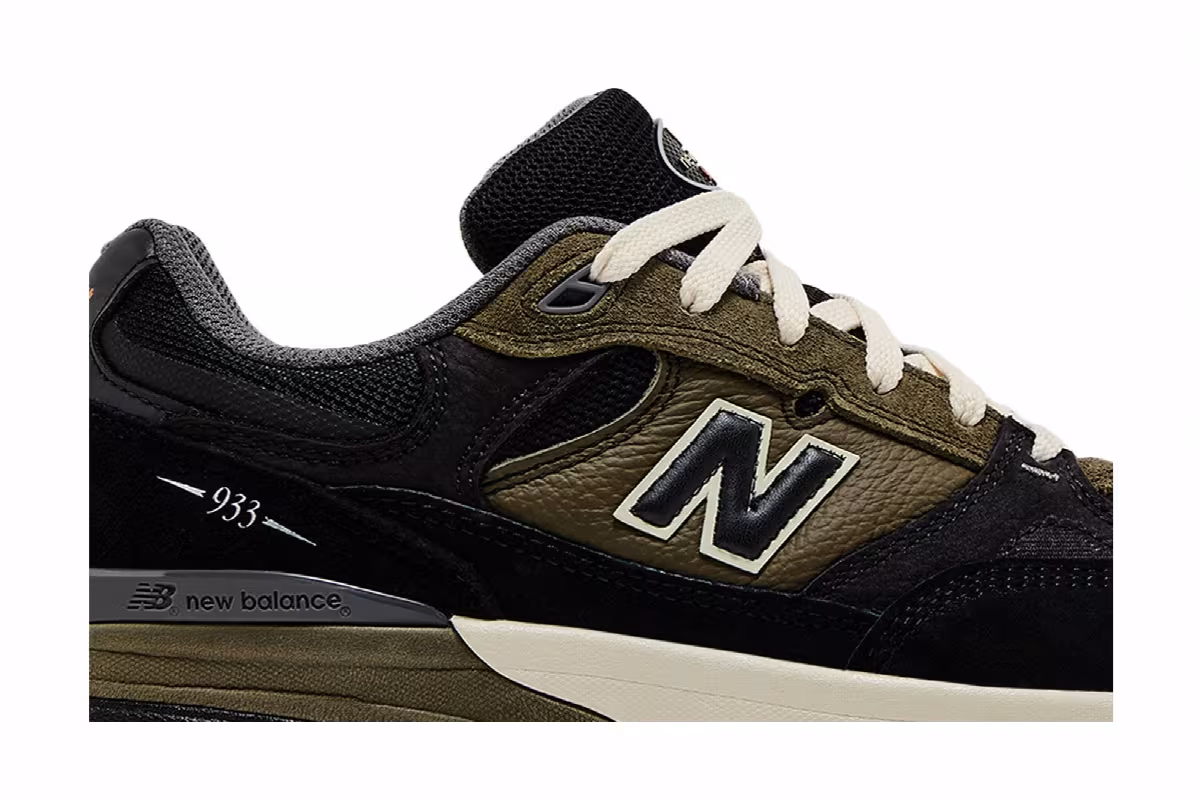 Andrew Reynolds x New Balance Numeric 933 Black Dark Olivine, view 3