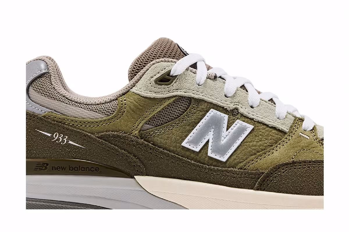 Andrew Reynolds x New Balance Numeric 933 Olive, view 3