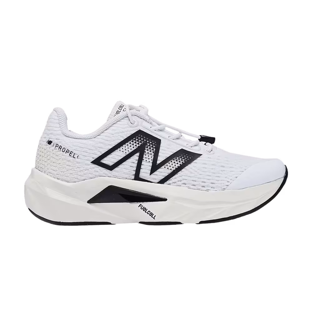 New Balance FuelCell Propel v5 Bungee Lace Little Kid Wide White Black