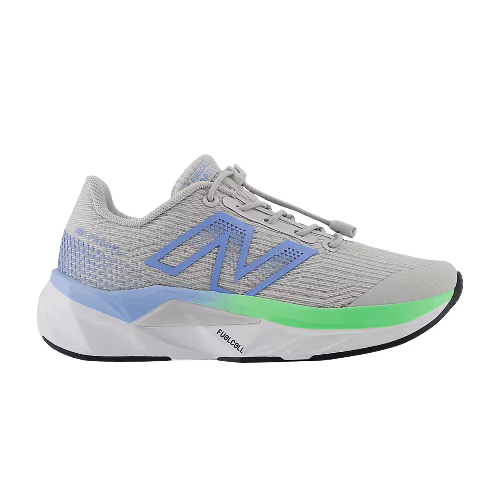 New Balance FuelCell Propel v5 Bungee Lace Little Kid Grey Matter Electric Sky Jade