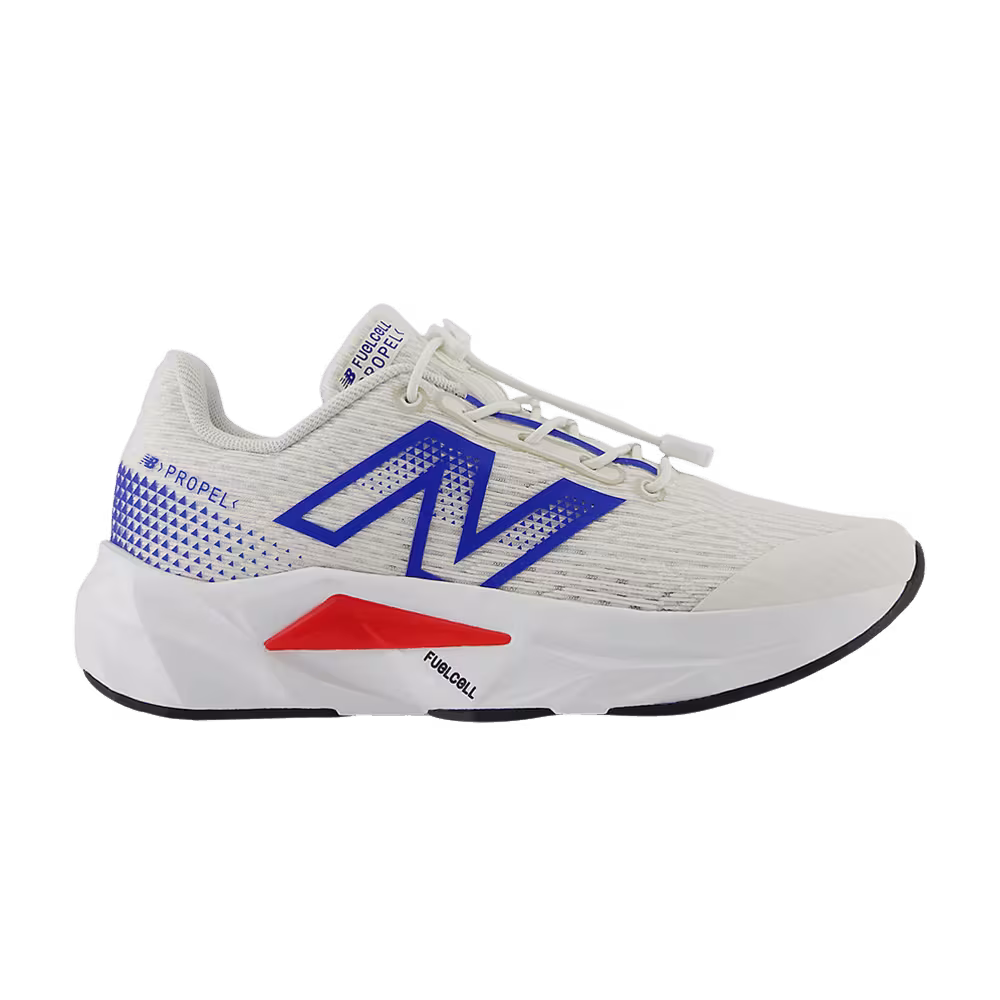 New Balance FuelCell Propel v5 Bungee Lace Little Kid Sea Salt Royal True Red
