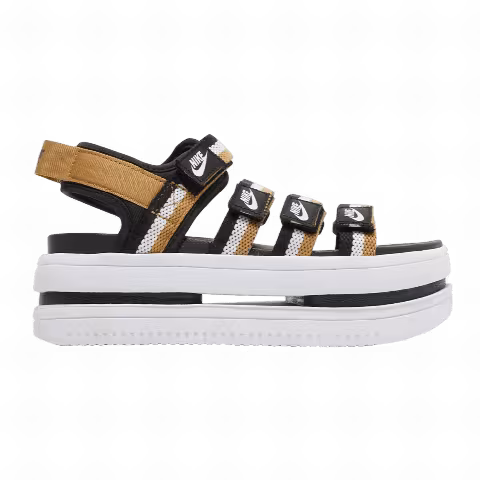 Nike Wmns Icon Classic Sandal 'Black Metallic Gold'