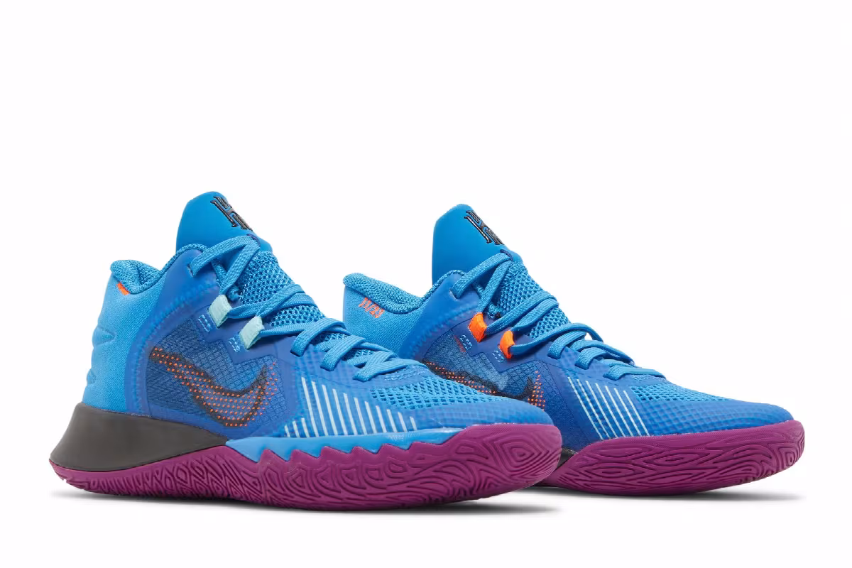 Nike Kyrie Flytrap 5 GS Light Photo Blue Red Plum, view 9