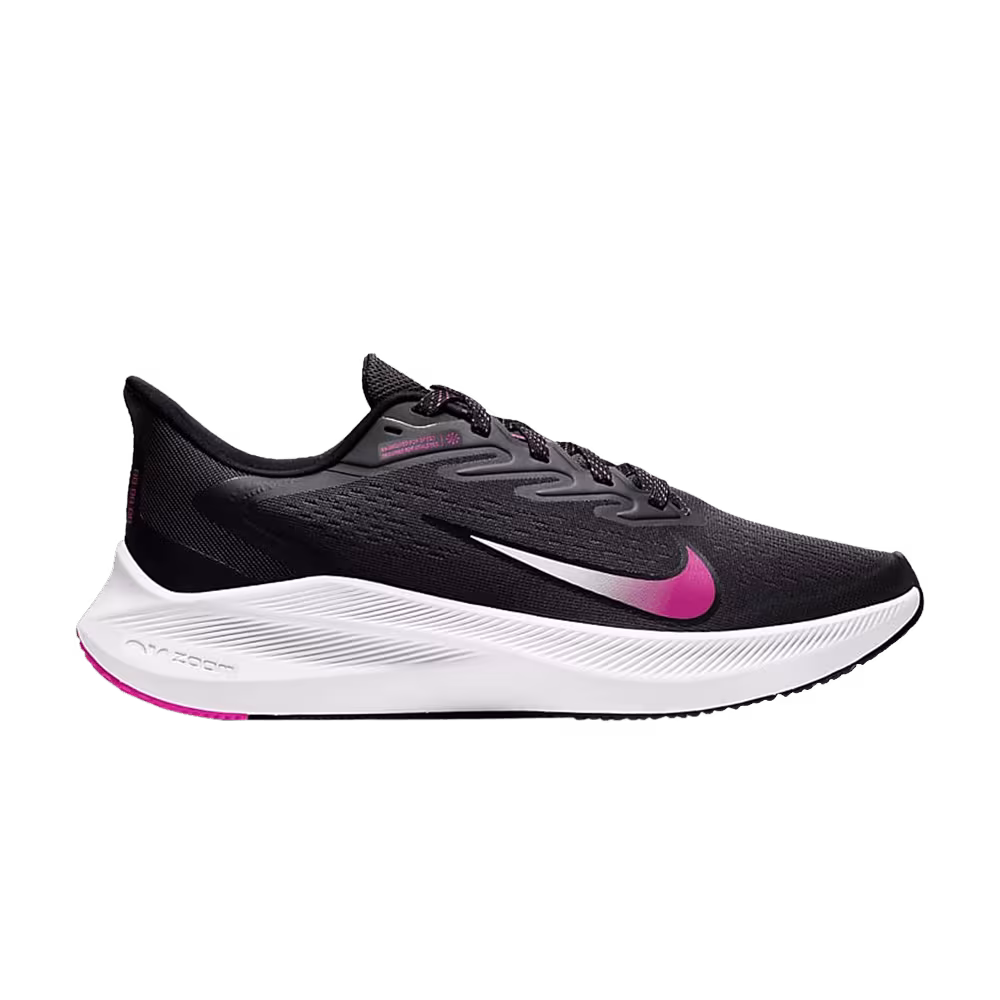 Nike Women's Air Zoom Winflo 7 Dark Smoke Grey Fire Pink