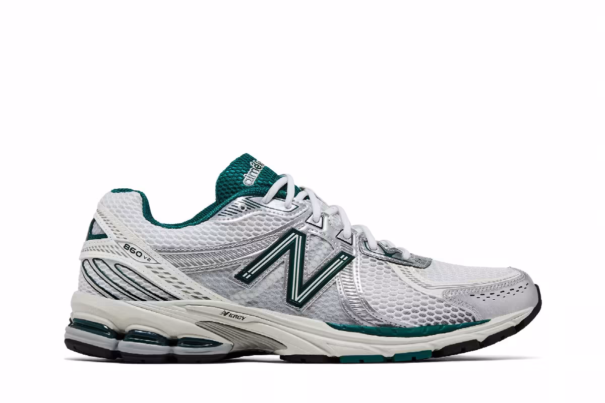 Aimé Leon Dore x New Balance 860v2 White Green, view 2