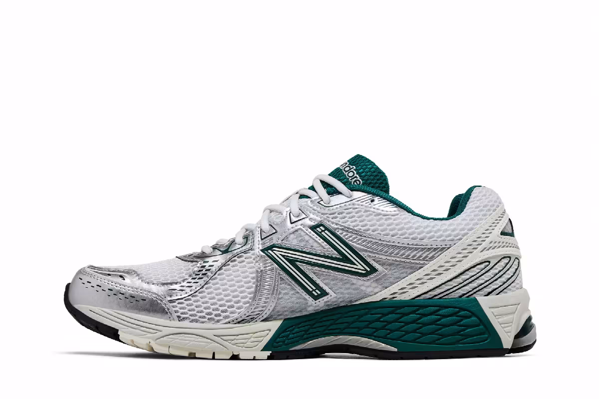 Aimé Leon Dore x New Balance 860v2 White Green, view 4
