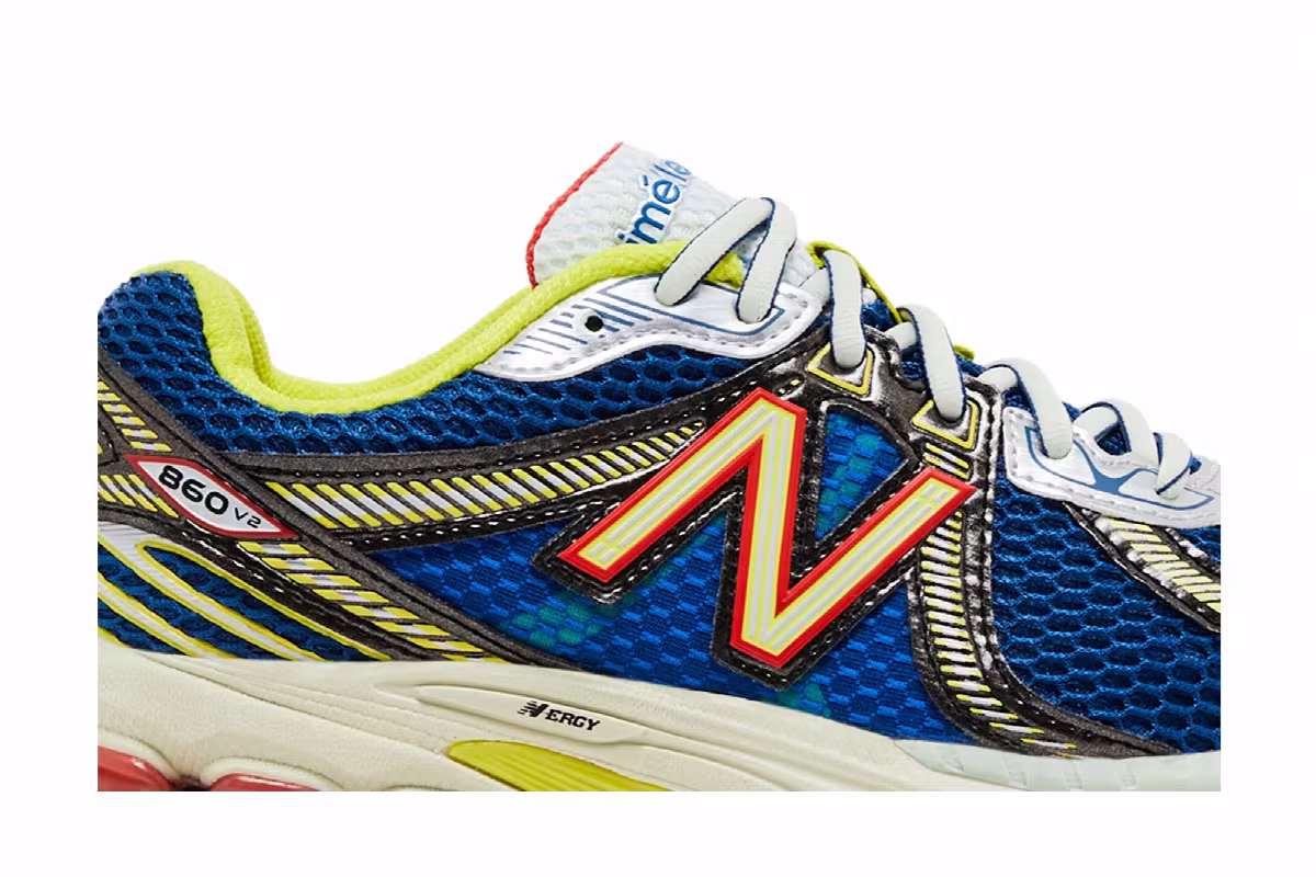 Aimé Leon Dore x New Balance 860v2 Blue Yellow, view 3