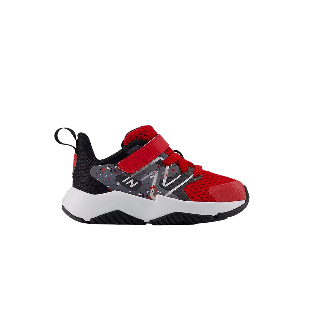 New Balance Rave Run v2 Bungee Lace Top Strap Toddler Team Red Black Cement