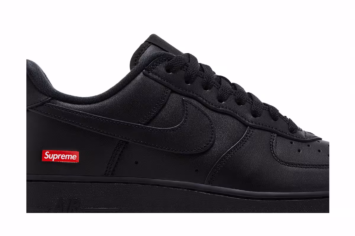 Supreme x Nike Air Force 1 Low Box Logo - Black, view 3