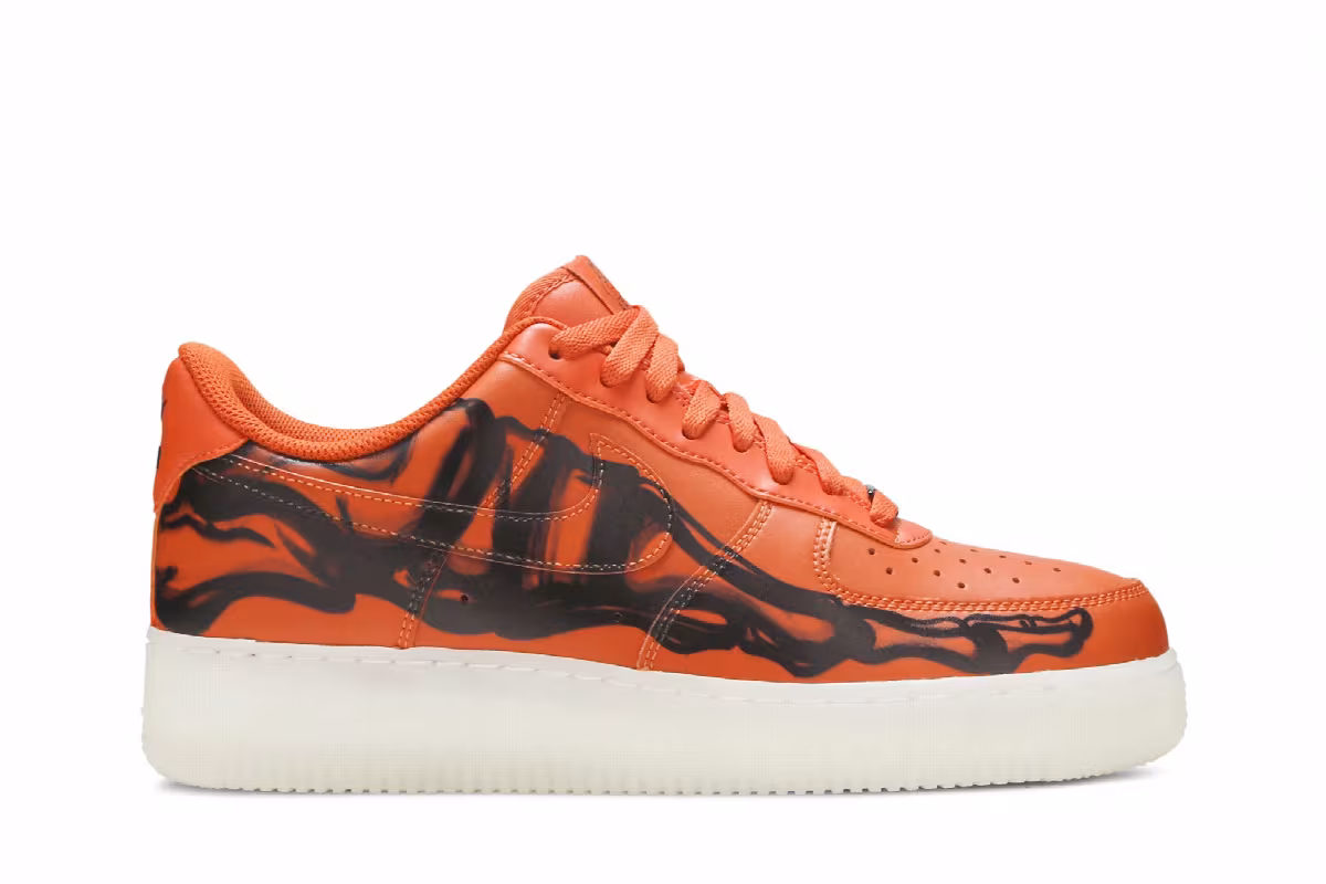 Nike Air Force 1 Low Orange Skeleton, view 2