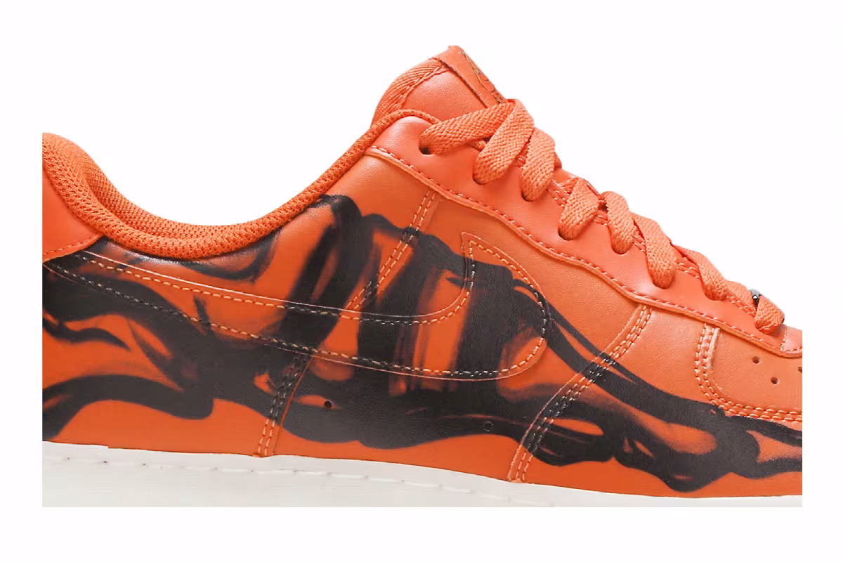 Nike Air Force 1 Low Orange Skeleton, view 3
