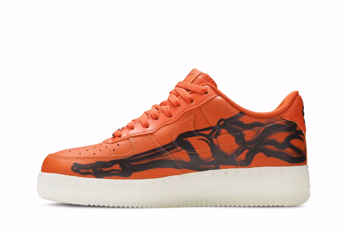 Nike Air Force 1 Low Orange Skeleton, view 4