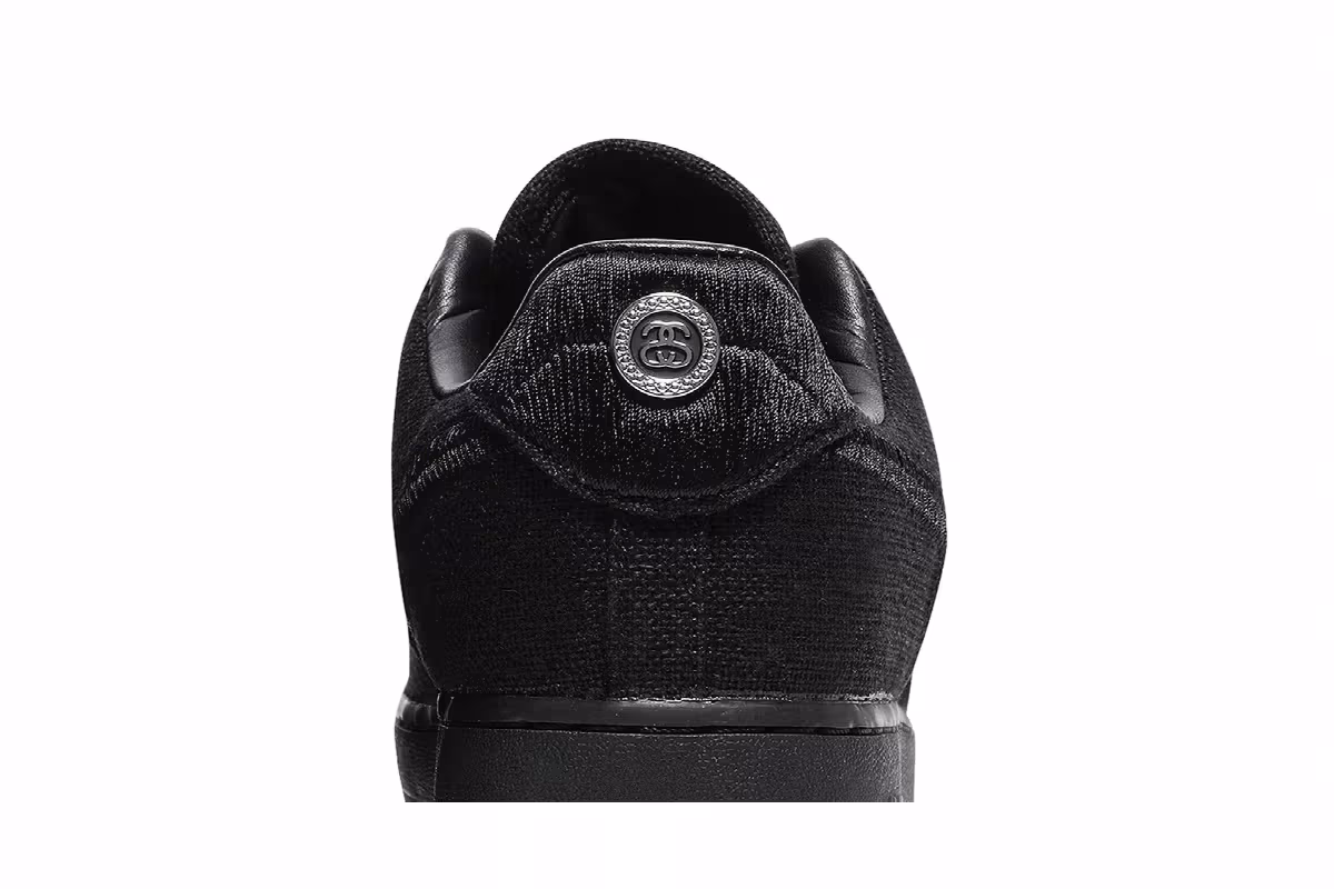 Stussy x Nike Air Force 1 Low Triple Black, view 8
