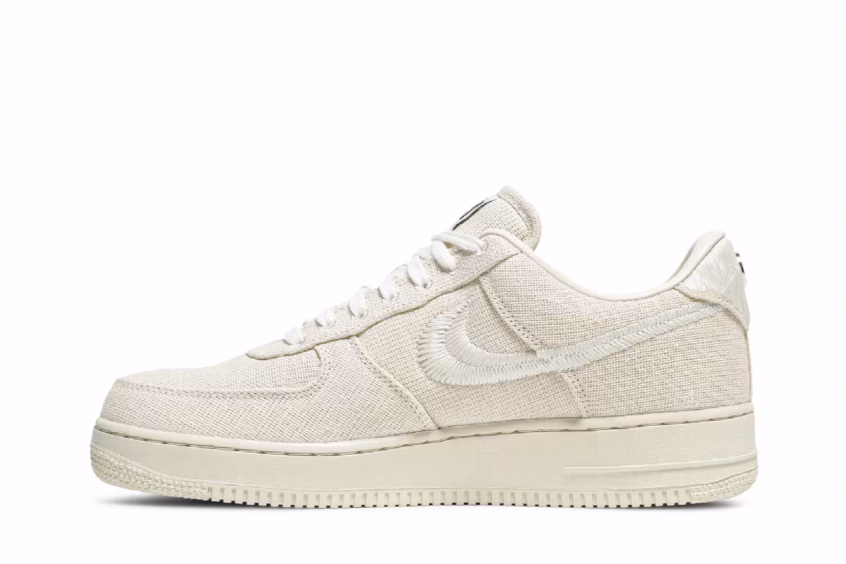 Stussy x Nike Air Force 1 Low Fossil, view 4