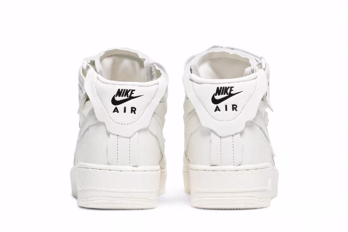 Comme des Garçons x Nike Air Force 1 Mid Triple White, view 7