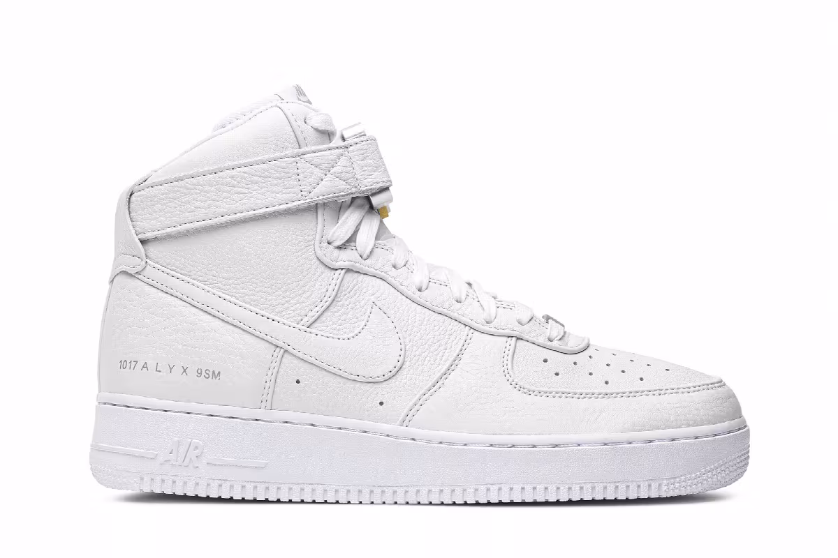 1017 ALYX 9SM x Nike Air Force 1 High Triple White, view 2