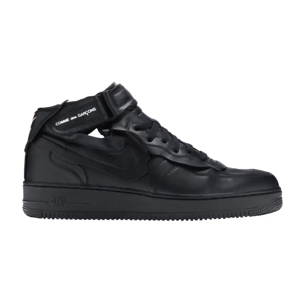 Comme des Garçons x Nike Air Force 1 Mid Triple Black