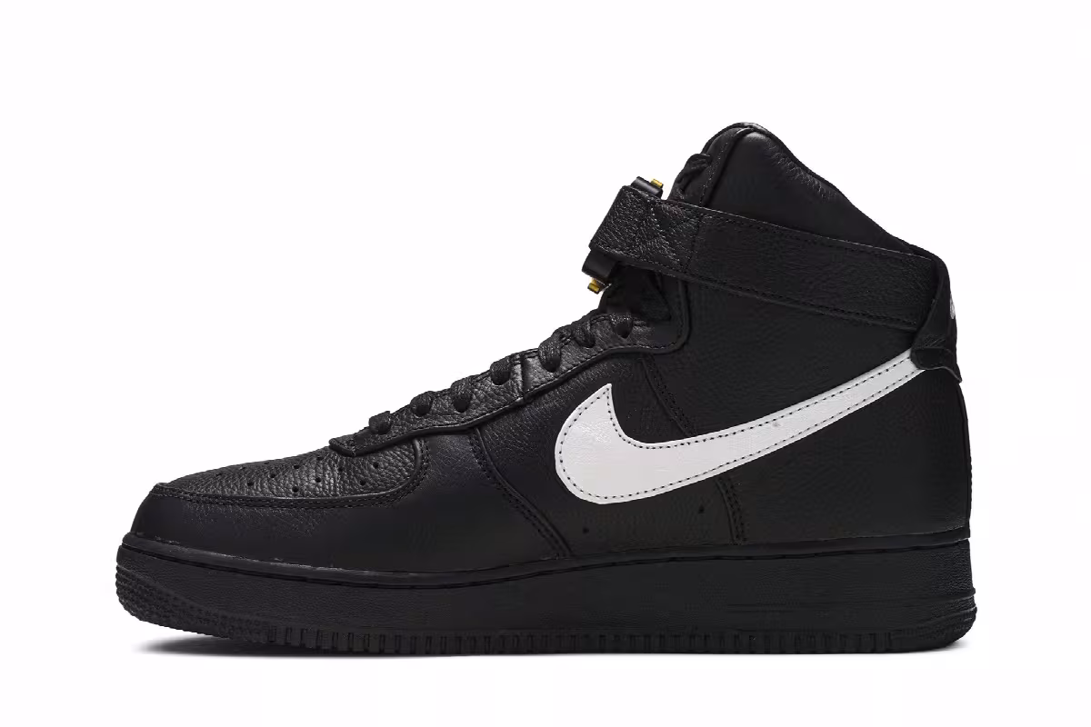 1017 ALYX 9SM x Nike Air Force 1 High Black White, view 4