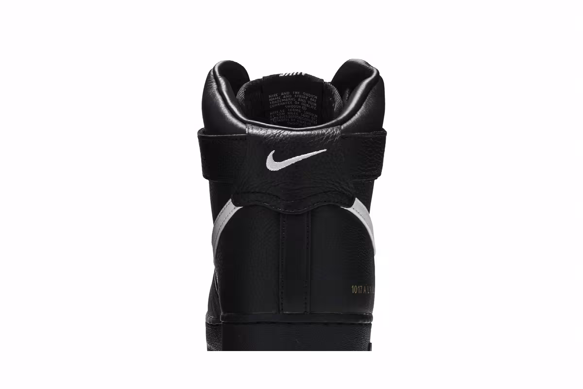 1017 ALYX 9SM x Nike Air Force 1 High Black White, view 8