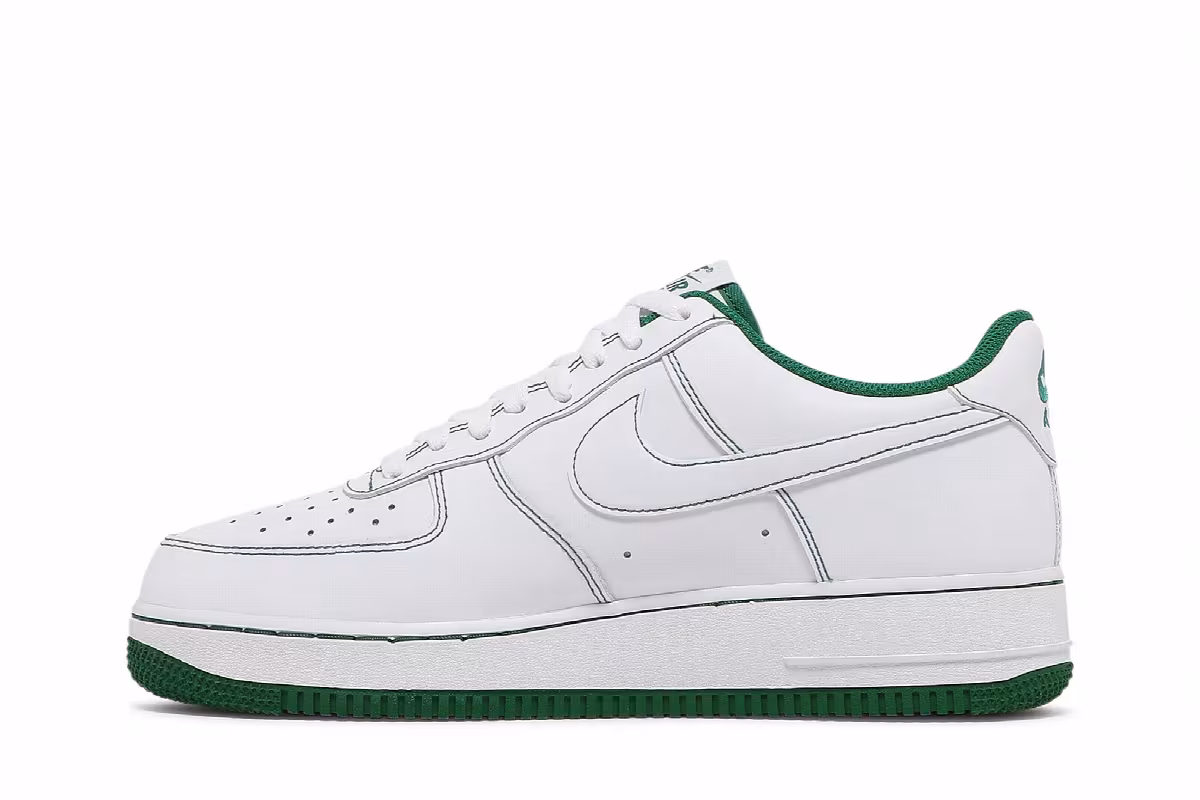 Nike Air Force 1 Contrast Stitch - White Pine Green, view 4