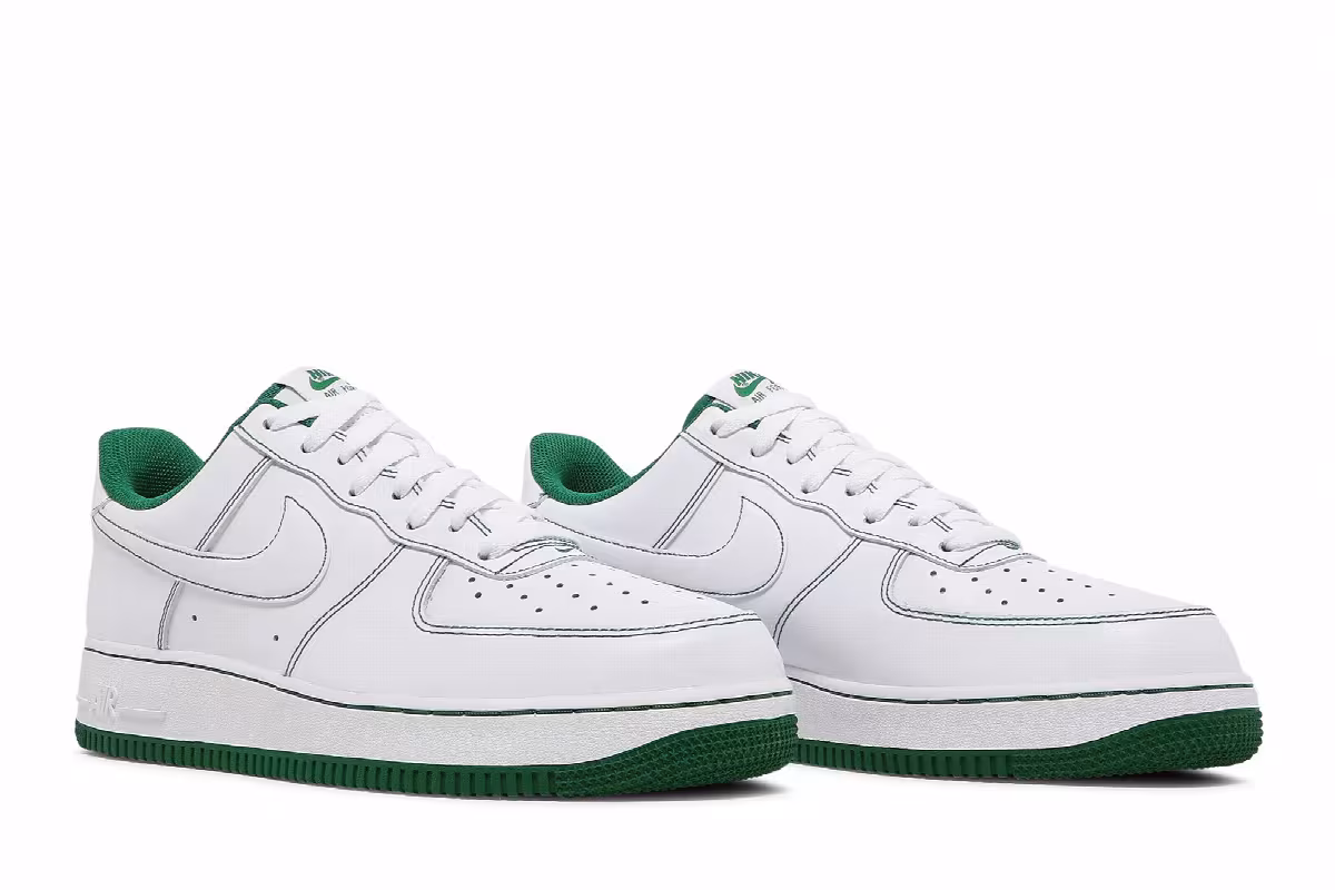 Nike Air Force 1 Contrast Stitch - White Pine Green, view 9