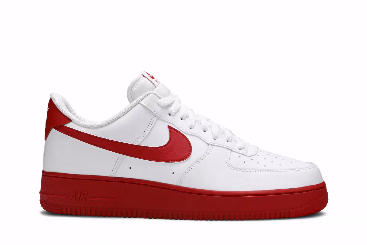 Nike Air Force 1 Low White Red Sole, view 2