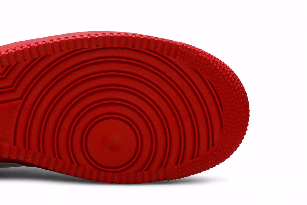 Nike Air Force 1 Low White Red Sole, view 6