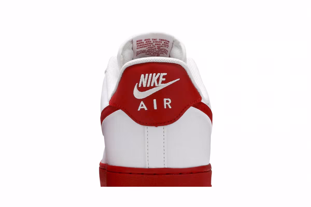 Nike Air Force 1 Low White Red Sole, view 8