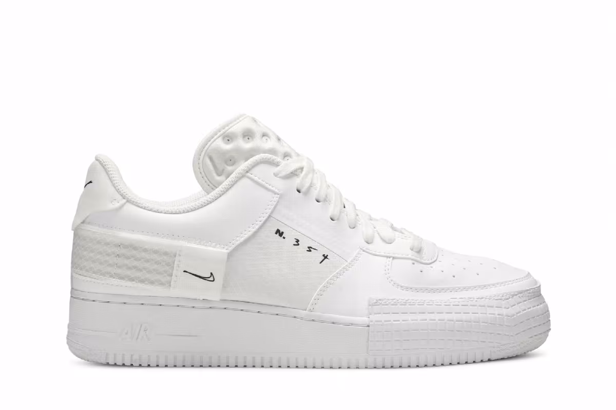 Nike Air Force 1 Type Triple White, view 2