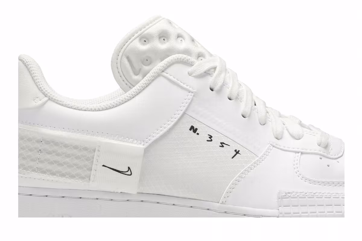 Nike Air Force 1 Type Triple White, view 3