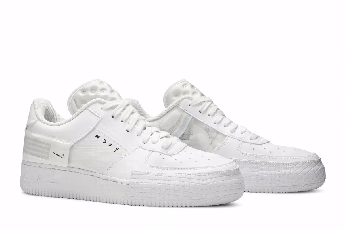 Nike Air Force 1 Type Triple White, view 9