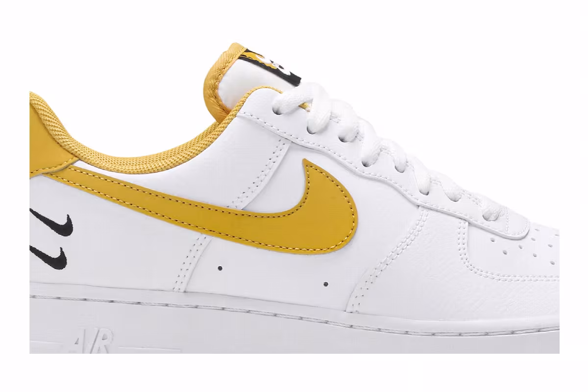 Nike Air Force 1 Double Swoosh - White Light Ginger, view 3