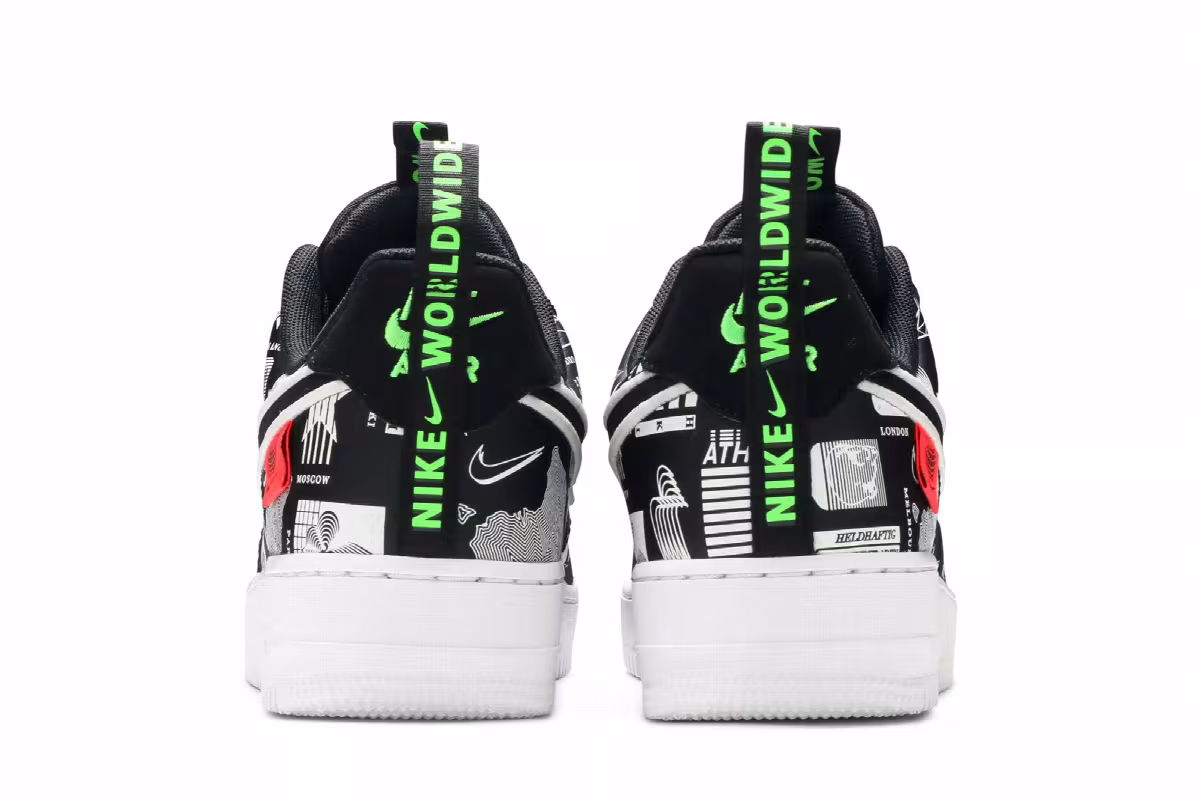 Nike Air Force 1 Worldwide Pack - Black, view 7
