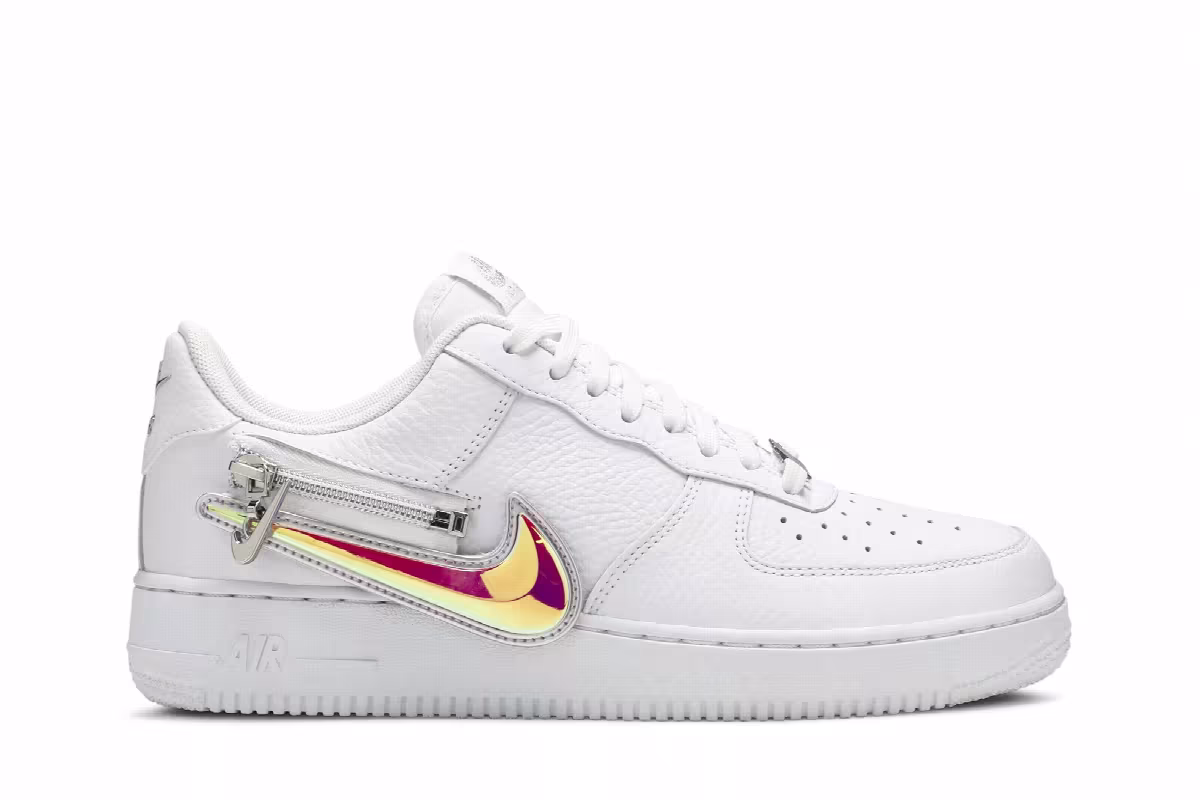 Nike Air Force 1 Premium Zip Swoosh - White, view 2