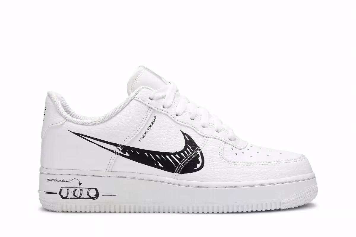 Nike Air Force 1 Low Sketch - Black, view 2