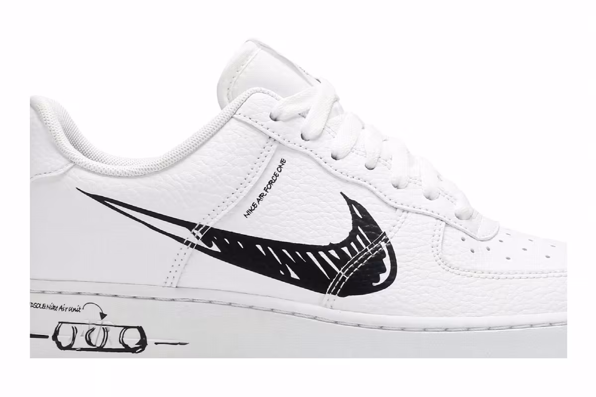 Nike Air Force 1 Low Sketch - Black, view 3