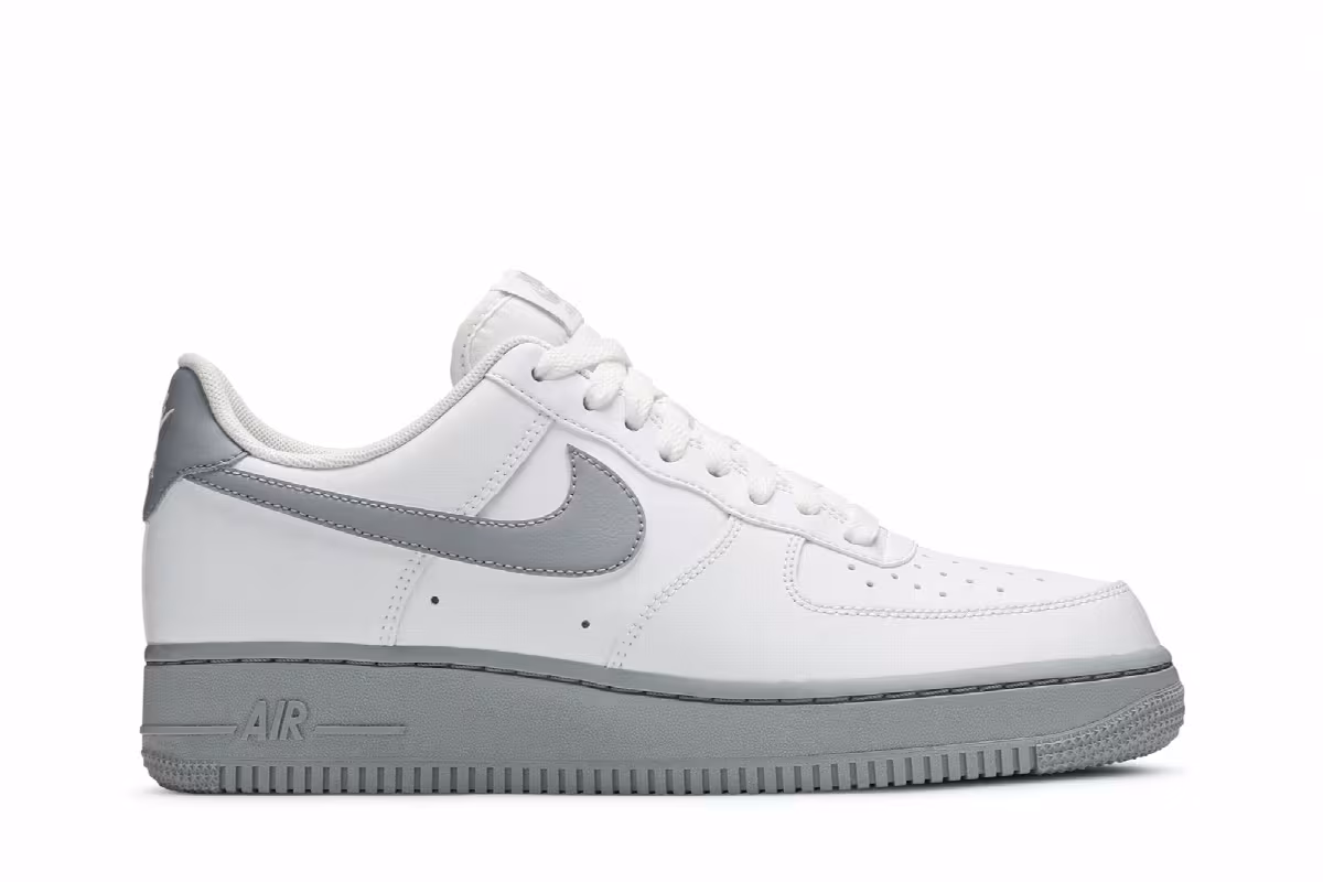 Nike Air Force 1 White Grey Sole, view 2