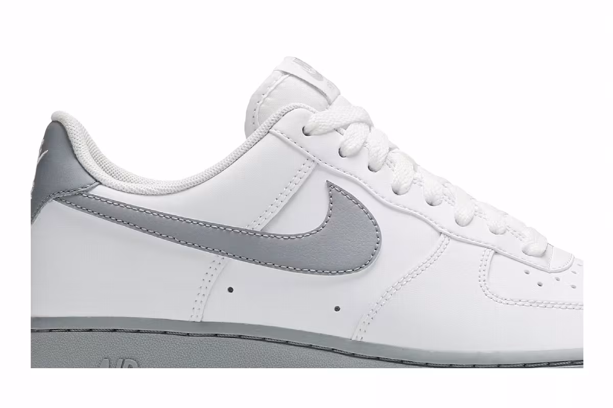 Nike Air Force 1 White Grey Sole, view 3