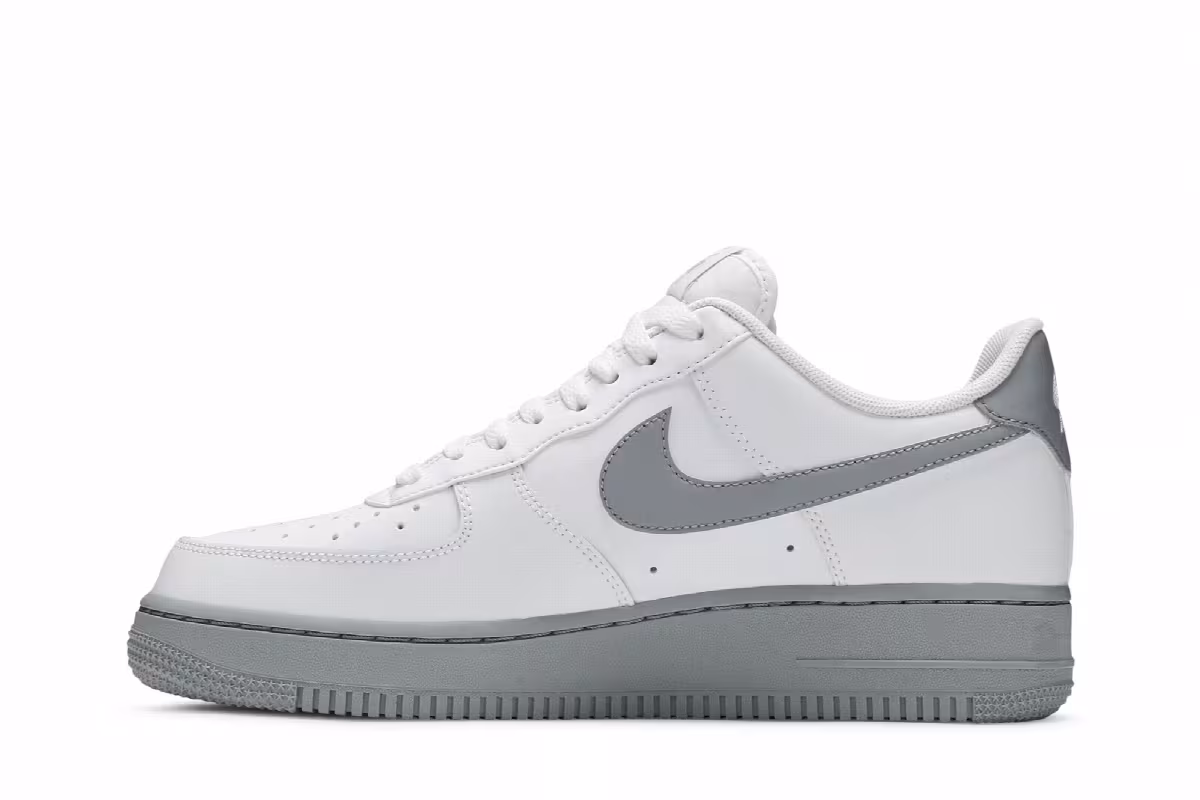 Nike Air Force 1 White Grey Sole, view 4